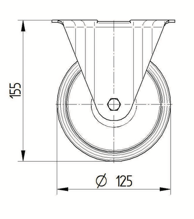 Roata fixa fi 125 mm 3478UOO125P62 Tente RulStore
