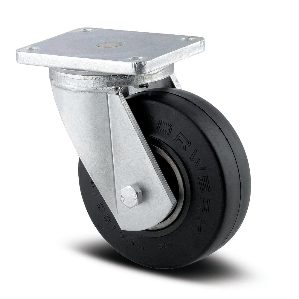 Roata Pivotanta Cauciuc 200x75 mm Tente 9650FVP200P64 | Sarcina 500 kg