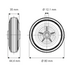 Roata fi 80 PVO080x35-Ø12 Tente RulStore