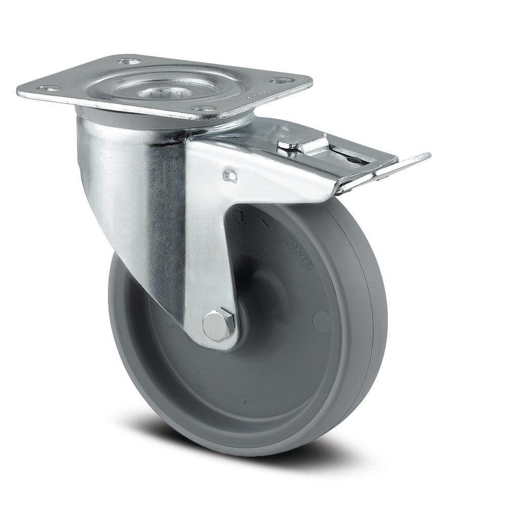 Roata pivotanta cu frana fi 80 3477UAR080P62 GREY Tente RulStore