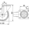 Roata pivotanta fi 200 3470ITP200P63 Tente RulStore